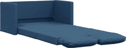 vidaXL - Slaapbank - vloermodel - 2-in-1 - 112x174x55 - cm - stof - blauw