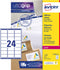 Avery L7159-40 - Adresetiketten - JamFree en QuickPeel - Wit (40 stuks)