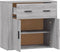 vidaXL - Dressoir - 80x33x70 - cm - bewerkt - hout - grijs - sonoma - eikenkleurig