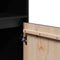 vidaXL - Hoge - kast - 37x34x110 - cm - massief - grenenhout - zwart