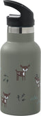 Fresk Thermosfles - 350 ml - RVS Waterfles - Lekvrije Drinkfles voor Kinderen - Koude en Warme Dranken - BPA-vrij - Onbreekbaar - Inclusief 2 Doppen - Thermosbeker - Drinkbeker - Olijfgroen - Deer Olive