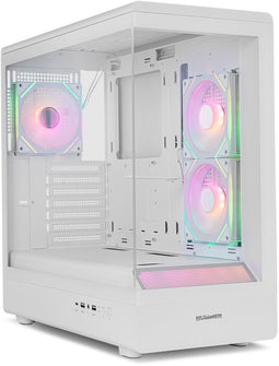 Nox-Xtreme NXHUMMERSIGNAWH - ATX Midi-Tower - USB-C en multicolor LED - Wit