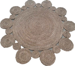 Tapijt DKD Home Decor Natuurlijk Polyester Russen (200 x 200 x 1 cm)