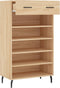 vidaXL - Schoenenkast - 60x35x105 - cm - bewerkt - hout - sonoma - eikenkleurig