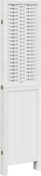 vidaXL - Kamerscherm - met - 4 - panelen - massief - paulowniahout - wit
