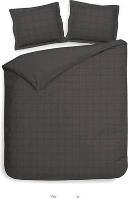 Heckettlane Diamante - Dekbedovertrek - Tweepersoons - 200x200/220 cm - Dark Gull Grey