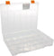 Perel assortimentsdoos - 21 compartimenten - stapelbaar - 324 x 247 x 51 mm - geel