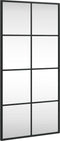 vidaXL - Wandspiegel - rechthoekig - 40x80 - cm - ijzer - zwart