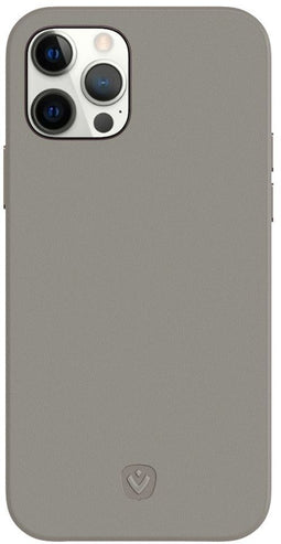 Valenta iPhone 12, iPhone 12 Pro - Soft case - Echt leer - Grijs