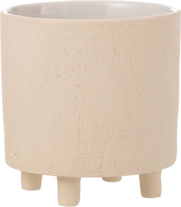 J-Line bloempot Zand - keramiek - beige - medium - Ø 20.5 cm