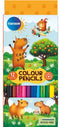 Centrum Capybara - Kleurpotloden - 12 levendige kleuren (12 stuks)