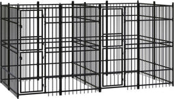 vidaXL - Hondenkennel - 7,37 - m² - staal