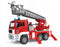 Bruder MAN Brandweerwagen - Speelgoedvoertuig - Draailadder waterpomp licht- en geluidsmodule - Rood
