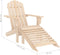 vidaXL - Tuinstoel - Adirondack - met - voetenbank - massief - vurenhout