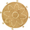 YVA - Mangue - Tapis enfant rond met pompons - Geel