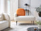 ARCEY - Chaise longue - Gebroken wit - Linkszijdig - Fluweel