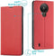 iMoshion Hoesje Met Pasjeshouder Geschikt voor Nokia 1.4 - iMoshion Slim Folio Bookcase - Rood