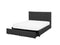 ROCHELLE - Bed opbergruimte - Donkergrijs - 140x200 cm - Polyester