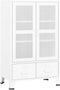 vidaXL - Opbergkast - industrieel - 70x40x115 - cm - metaal - wit