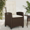 vidaXL - Tuinstoel - verstelbaar - met - kussens - poly - rattan - bruin