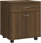 vidaXL - Rolkast - 45x38x54 - cm - bewerkt - hout - bruin - eikenkleur