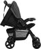 vidaXL - Kinderwagen - 2-in-1 - staal - donkergrijs - en - zwart