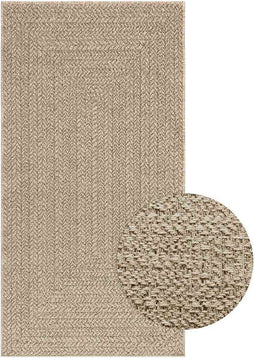 vidaXL - Vloerkleed - ZIZUR - beige - binnen - en - buiten - 80x150 - cm - jute - look