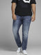 JACK&JONES PLUS SIZE - Jeans - Soepel zittend licht afgewassen - Donker blauw