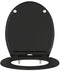 vidaXL - Snelle - Release - Toiletbril - met - Soft - Close - Duroplast - Zwart