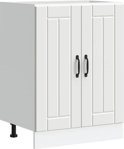 vidaXL - Spoelbakonderkast - Lucca - bewerkt - hout - wit