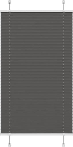 vidaXL - Plissé - rolgordijn - 75x150 - cm - stofbreedte - 74,4 - cm - polyester - zwart