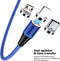 FlinQ Magnetische Oplaadkabel 3-in-1 - Magneet Oplader - Oplaadkabel iPhone - Samsung - Blauw