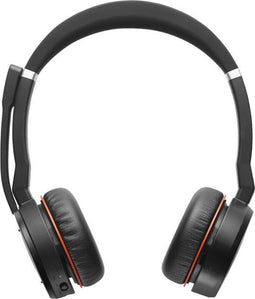 Jabra Evolve 75 MS - Stereo Headset - 4 microfoons met ANC - Rood Zwart