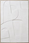 House Nordic Madeline Relief - Schilderij Canvas 60x90cm - Wit