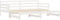 vidaXL - Slaapbank - met - onderschuifbed - 90x190 - cm - massief - grenenhout - wit