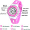 Kinderhorloges Meisjes Jongens Digitaal 7 Kleuren LED Digitaal horloge voor Kinderen Waterdicht Sport Buiten Multifunctioneel Digitale horloges met Stopwatch / Alarm Leeftijd 4-15, paars klein 26g