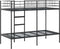 vidaXL - Stapelbed - zonder - matras - 100x190 - cm - staal - zwart