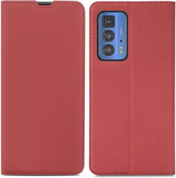 iMoshion Hoesje Geschikt voor Motorola Edge 20 Pro Hoesje Met Pasjeshouder - iMoshion Slim Folio Bookcase - Rood