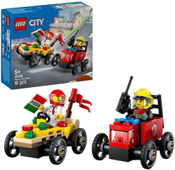 LEGO City Raceautopakket: pizzabestelwagen vs. brandweerauto - 60458