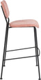 Zuiver Benson Barkruk - Zithoogte 75 Cm - Set Van 2 - Stof Roze - Zwart Metalen Frame