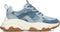 POSH by Poelman GIGI - Dames sneakers - Vetersluiting chunky zool 3,5 cm - Licht denim