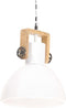 vidaXL Hanglamp industrieel rond 25 W E27 30 cm wit