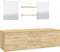 vidaXL - Badkamermeubelset - 5-delig - Wandgemonteerd - Eiken (1 set)