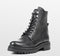 PS Poelman Mink - Veterboots - Tumbled leer - Zwart - Maat 42