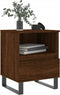 vidaXL - Nachtkastje - 40x35x50 - cm - bewerkt - hout - bruin - eikenkleur