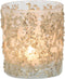 J-Line theelichthouder Glitter - glas - champagne - small - 4 stuks