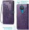iMoshion Hoesje Geschikt voor Nokia 1.4 Hoesje Met Pasjeshouder - iMoshion Mandala Bookcase - Paars