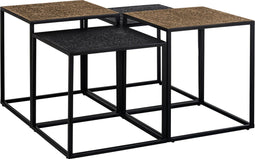 Richmond Salontafel Ely Set Van 4 Zwart/Goud