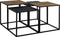 Richmond Salontafel Ely Set Van 4 Zwart/Goud