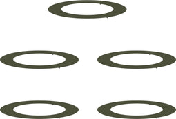 vidaXL - Planken - van - Bomen - 5 - stuks - Olijfgroen - Ø60/90 - cm - Staal